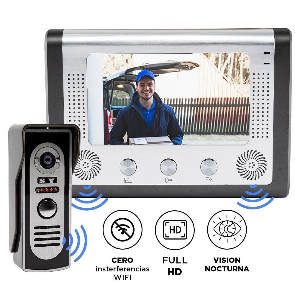 Portero Visor Eléctrico Timbre Gadnic Pantalla LCD Con Cámara