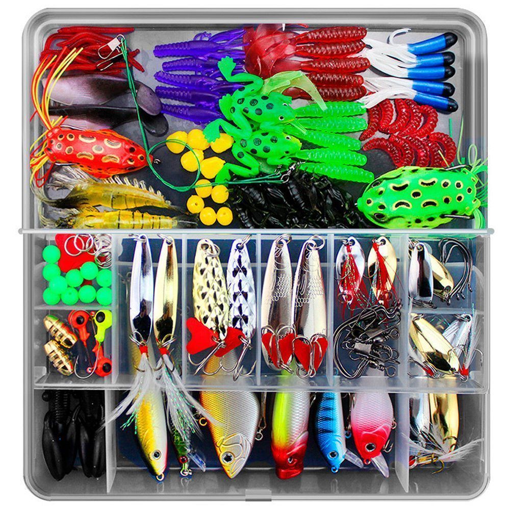 Juego De Señuelos De Pesca Gadnic 141 Piezas Con Estuche Para Laguna Río Y Mar