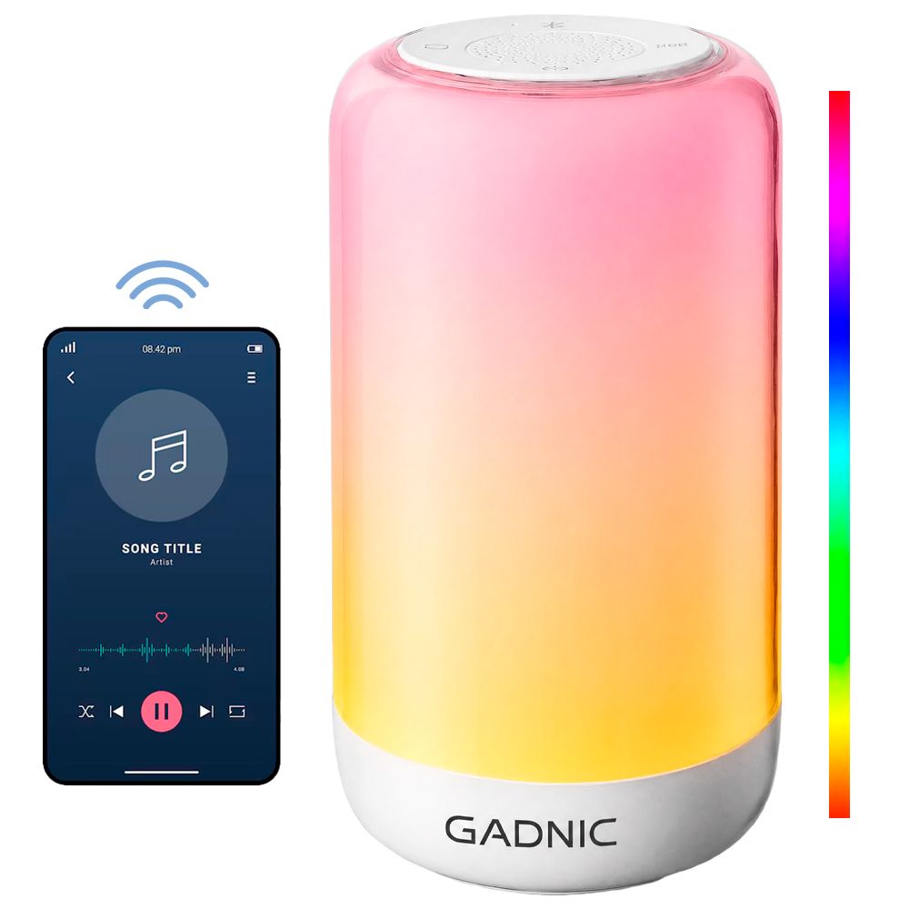 Lámpara De Mesa Inteligente Gadnic Luz RGB Parlante