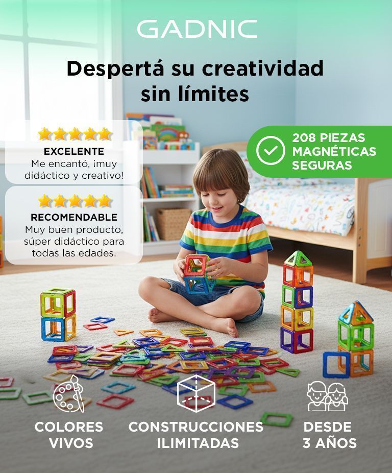 Bloques De Construcción Para Crear Gadnic Juguetes 208 Piezas