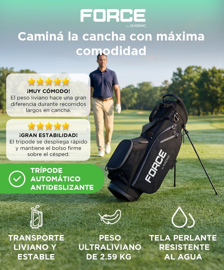 Bolsa Golf FORCE by Gadnic Con Trípode Ultraliviana